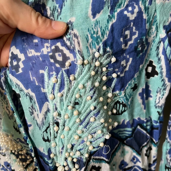 Antica Sartoria Blue Printed Tunic, size 1 - Picture 3 of 7